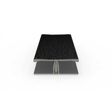 Dekotrim Verbindungsprofil 2-teilig 3m schwarzbraun genarbt