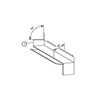 Alu-Außeneckverbinder weiß 130mm