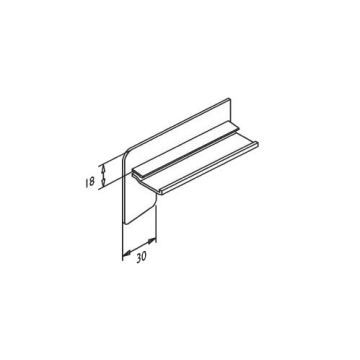 Alu-Bordstück S7 silber 150mm