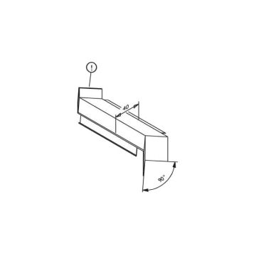 Alu-Inneneckverbinder weiß 340mm