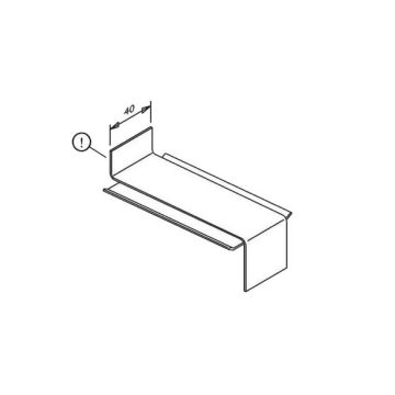 Alu-Stoßverbinder weiß 300mm