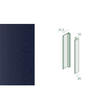 Keralit Abschlussprofil-set 10mm stahlblau