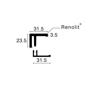 Keralit Abschlussprofil 2-teilig 2806 und 2807 mahagoni