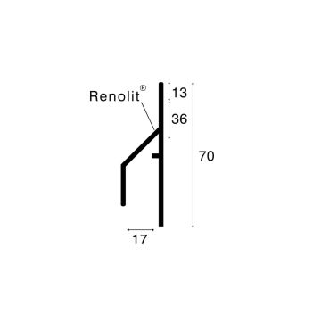 Keralit Anschlussprofil 2810 weiß