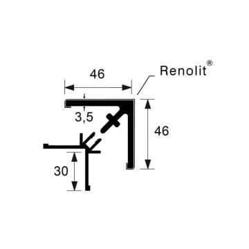 Keralit Außeneckprofil 2-teilig 2812 und 2803 golden oak