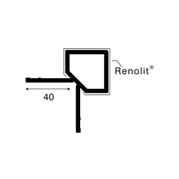 Keralit Außeneckprofil einteilig 2828 schwarzgrün