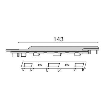 Keralit Endkappe links 2860 dustgrey