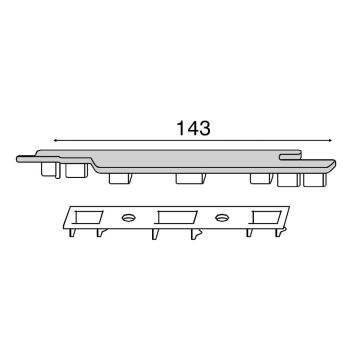 Keralit Endkappe rechts 2865 sandcream