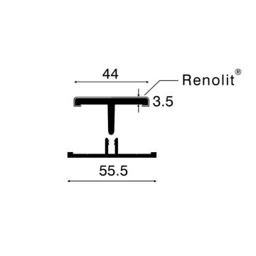 Keralit Verbindungsprofil 2-teilig 2804 und 2805 dustgrey