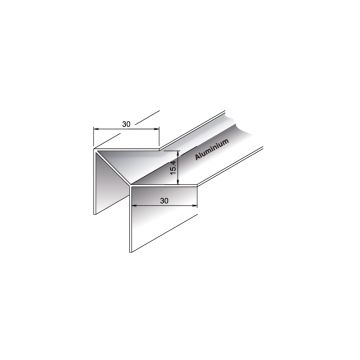 KömaPan Alu-Außenecke 15,4mm Alu-eloxiert 6m