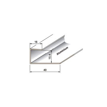 KömaPan Alu-Abschlussprofil 15,4mm braun lackiert 6m