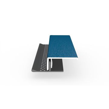 Dekotrim Lüfterabschlussprofil oben 2-teilig 3m brilliantblau genarbt