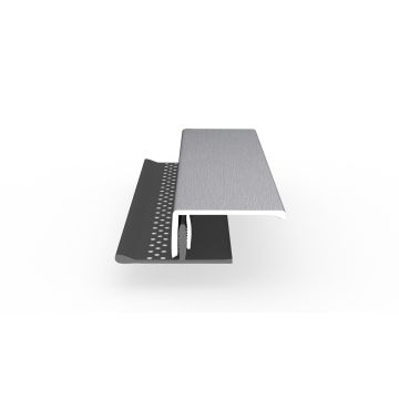 Dekotrim Lüfterabschlussprofil oben 2-teilig 3m methbrush aluminium