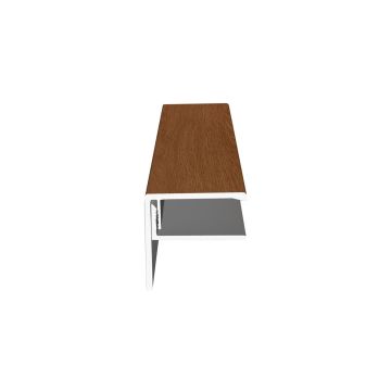 DekoTrim F-Abschlussprofil 2teilig klein 3,00m cinnamon oak