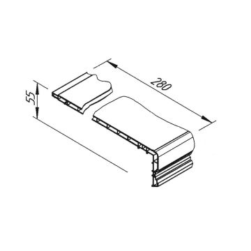 vinyCom Laibungsprofil 280×55mm weiß 6m