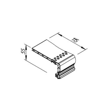 vinyCom Sturzlaibungsprofil 115×55mm weiß 6m