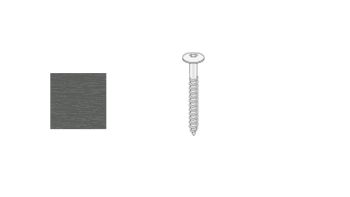 Edelstahlschraube mit farbigem Kopf basaltgrau
