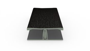Dekotrim Verbindungsprofil 2-teilig 3m schwarzbraun genarbt