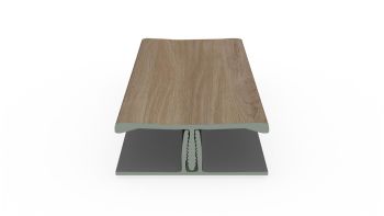 Dekotrim Verbindungsprofil 2-teilig 3m savanna teak