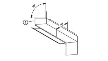 Alu-Außeneckverbinder weiß 210mm