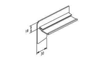 Alu-Bordstück S7 silber 165mm