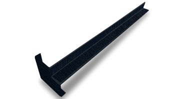 Inneneckverbinder für Hartschaumwinkel stahlblau genarbt 400mm