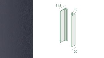 Keralit Abschlussprofil-set 10mm anthrazit
