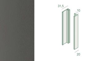 Keralit Abschlussprofil-set 10mm quartzgrau