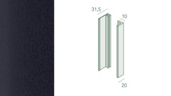 Keralit Abschlussprofil-set 10mm schwarzblau