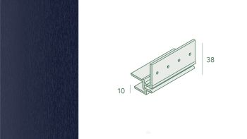 Keralit DRP Montageprofil 10mm 2867 stahllblau