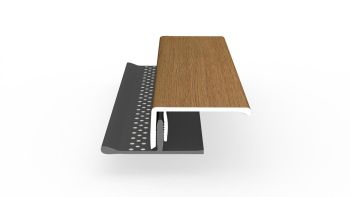 Dekotrim Lüfterabschlussprofil oben 2-teilig  3m ginger oak