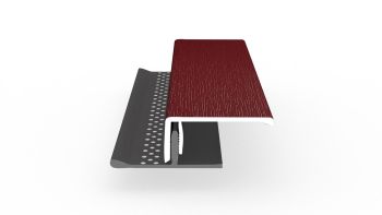 Dekotrim Lüfterabschlussprofil oben 2-teilig 3m schwedenrot genarbt