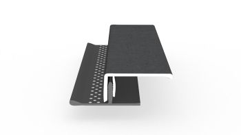 Dekotrim Lüfterabschlussprofil oben 2-teilig 3m dark stone 2