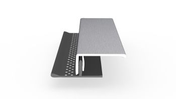 Dekotrim Lüfterabschlussprofil oben 2-teilig 3m methbrush aluminium