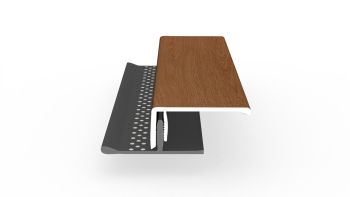 Dekotrim Lüfterabschlussprofil oben 2-teilig  3m cinnamon oak