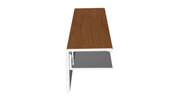DekoTrim F-Abschlussprofil 2teilig klein 3,00m cinnamon oak