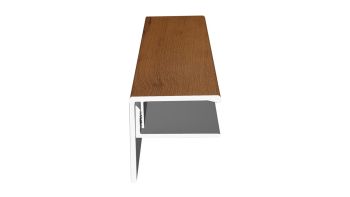 DekoTrim F-Abschlussprofil 2teilig klein 3,00m rustic cherry