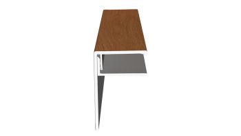 DekoTrim F-Abschlussprofil 2teilig groß 3,00m cinnamon oak