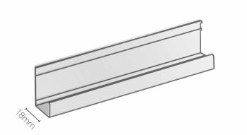 Starterleiste senkrecht Basaltgrau 6m
