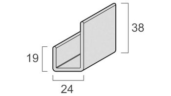 U-Profil FS-251 einteilig weiß 3m