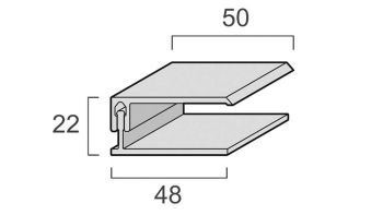 U-Profil FS-252 2-teilig quarzgrau 6m