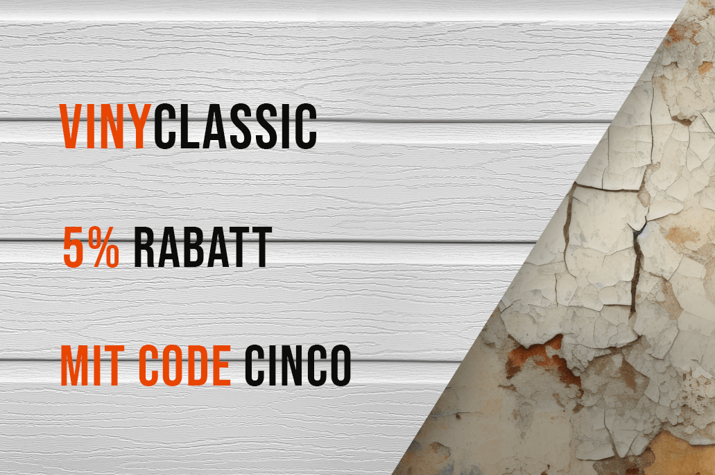 Rabatt auf Fassadenverkleidung aus Kunststoff