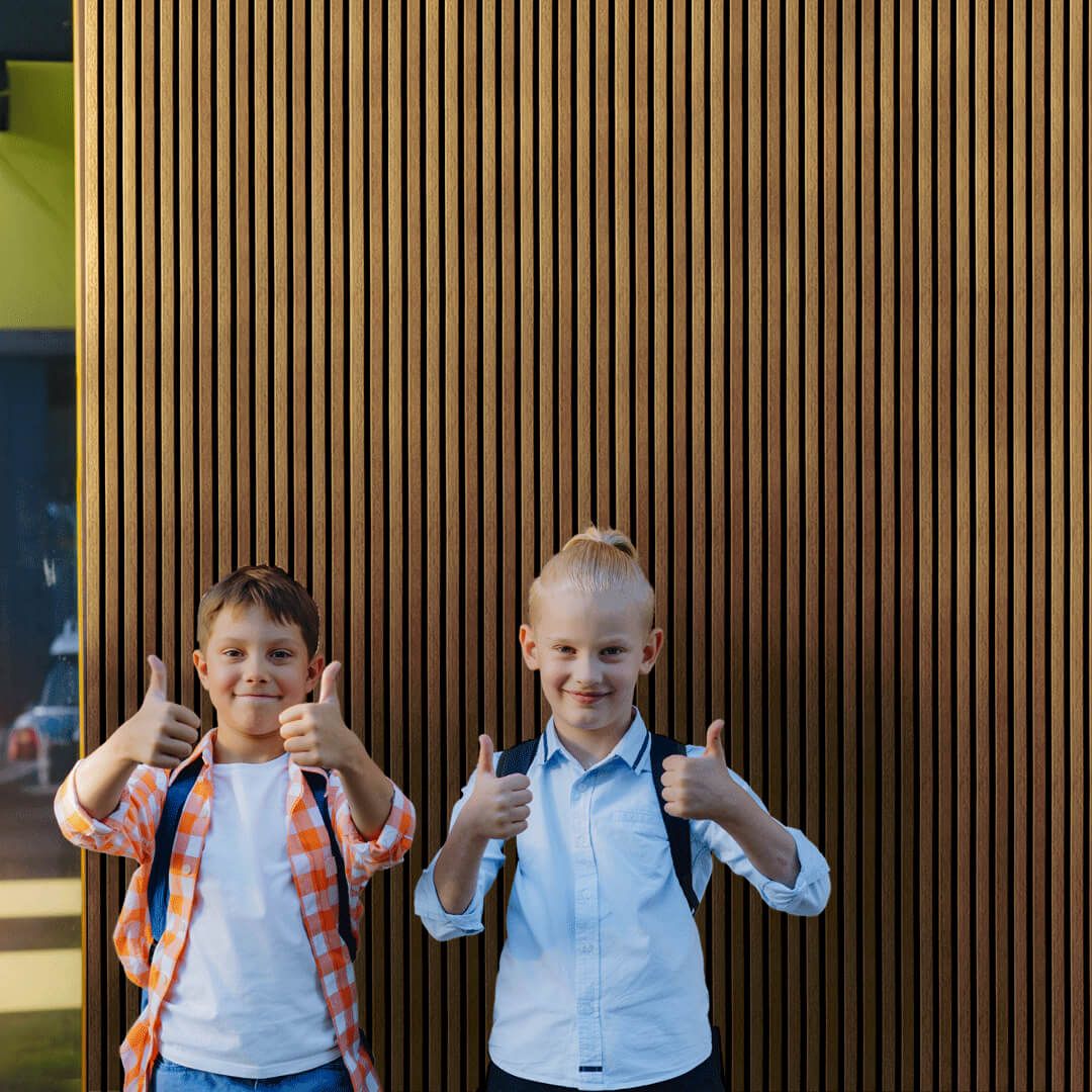 WPC Fassadenverkleidung in Leistenoptik