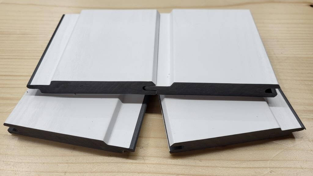 Kömapan Kunststoffpaneel Nut-und Feder Detail