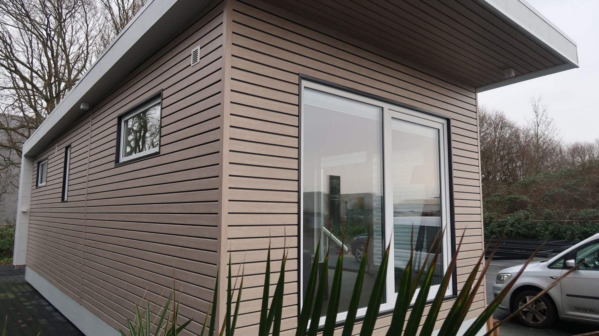 Helle Fassade in Rhombusoptik