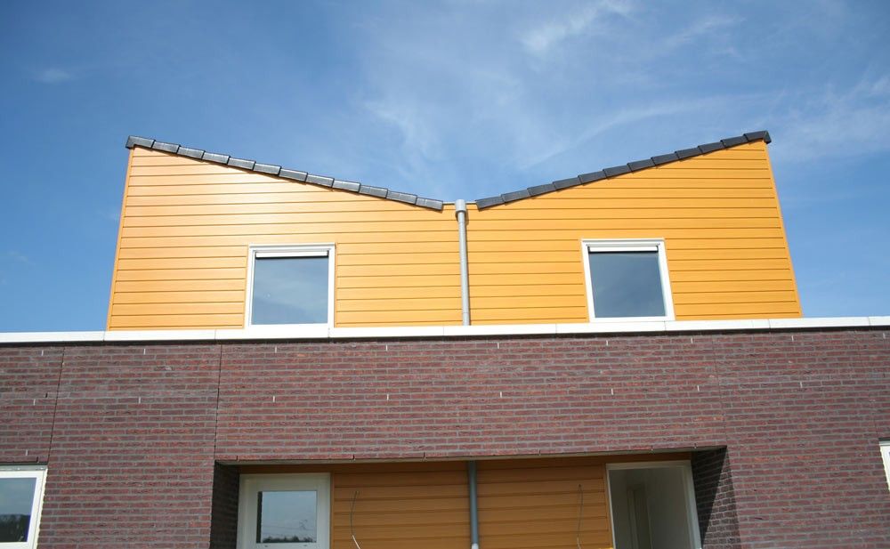 Teilfasse mit Keralit Paneele 143 mm in der Farbe western redceder.
